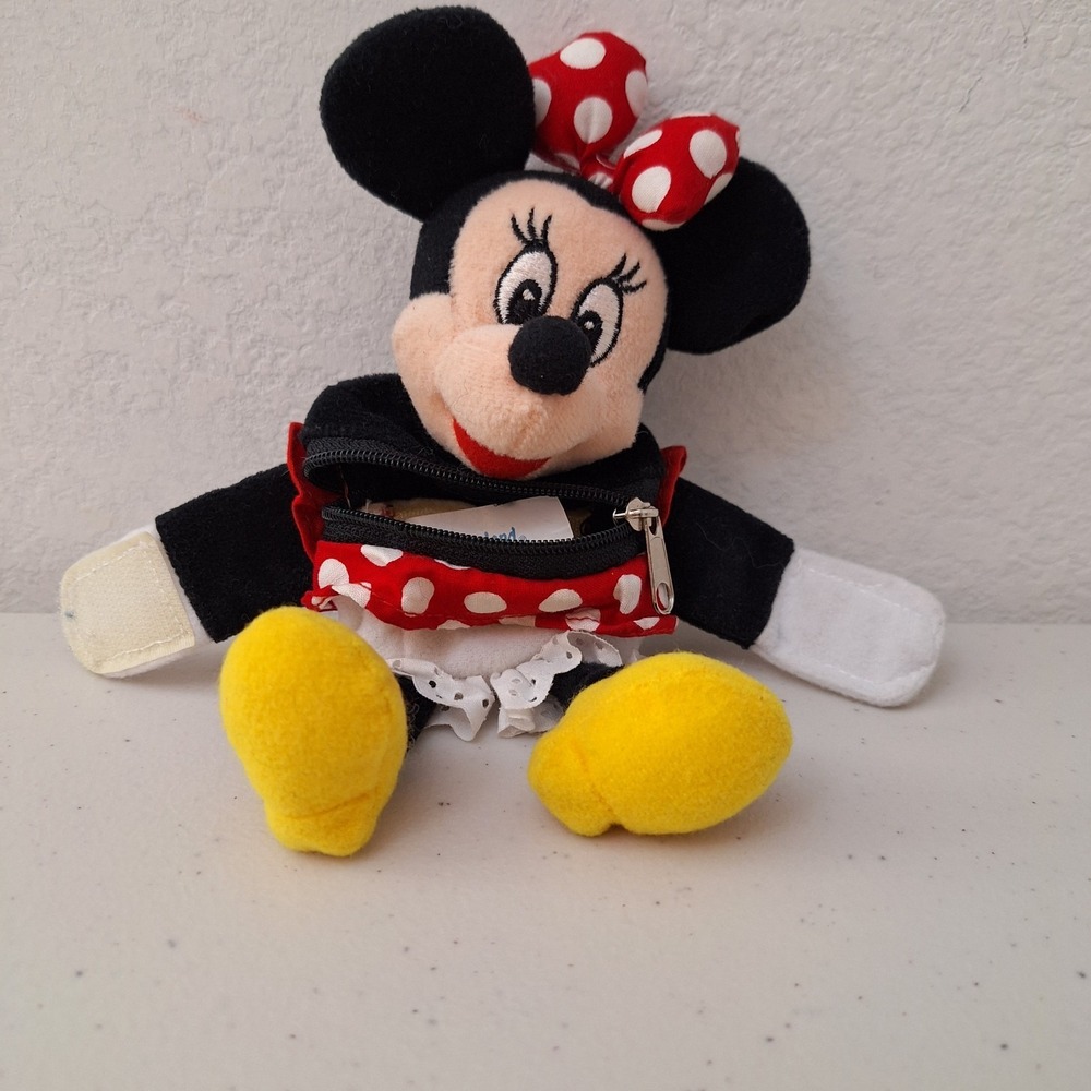 Vintage‎ Disneyland, Walt Disney World, Minnie Mouse Plush Wrist Band Purse